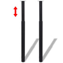 teleskopiske bordben 4 stk. 710 mm-1100 mm sort