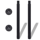 teleskopiske bordben 4 stk. 710 mm-1100 mm sort