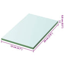 hylder 2 stk. glaspanel 20 x 12 cm klar