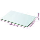 hylder 2 stk. glaspanel 20 x 30 cm klar