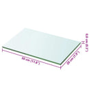 hylder 2 stk. glaspanel 30 x 20 cm klar