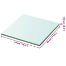 hylder 2 stk. glaspanel 30 x 30 cm klar