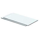 hylder 2 stk. glaspanel 40 x 15 cm klar
