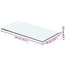 hylder 2 stk. glaspanel 40 x 15 cm klar