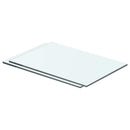 hylder 2 stk. glaspanel 40 x 20 cm klar