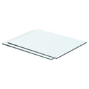 hylder 2 stk. glaspanel 40 x 25 cm klar