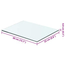 hylder 2 stk. glaspanel 40 x 25 cm klar