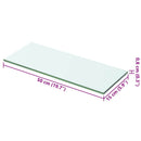 hylder 2 stk. glaspanel 50 x 15 cm klar