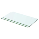 hylder 2 stk. glaspanel 50 x 20 cm klar