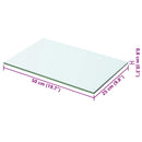 hylder 2 stk. glaspanel 50 x 25 cm klar