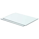 hylder 2 stk. glaspanel 50 x 30 cm klar