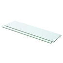 hylder 2 stk. glaspanel 60 x 12 cm klar