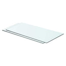 hylder 2 stk. glaspanel 60 x 25 cm klar