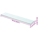 hylder 2 stk. glaspanel 70 x 15 cm klar