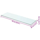 hylder 2 stk. glaspanel 70 x 20 cm klar