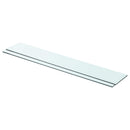 hylder 2 stk. glaspanel 80 x 12 cm klar