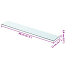 hylder 2 stk. glaspanel 80 x 12 cm klar