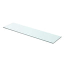 hylder 2 stk. glaspanel 80 x 20 cm klar