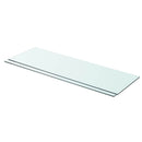 hylder 2 stk. glaspanel 80 x 25 cm klar
