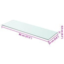 hylder 2 stk. glaspanel 80 x 25 cm klar