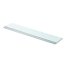 hylder 2 stk. glaspanel 90 x 15 cm klar