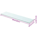 hylder 2 stk. glaspanel 90 x 20 cm klar