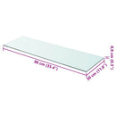 hylder 2 stk. glaspanel 90 x 30 cm klar