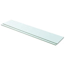 hylder 2 stk. glaspanel 100 x 20 cm klar