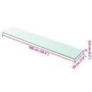 hylder 2 stk. glaspanel 100 x 20 cm klar