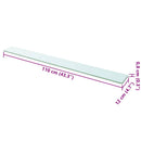 hylder 2 stk. glaspanel 110 x 12 cm klar