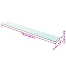 hylder 2 stk. glaspanel 110 x 15 cm klar