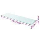 hylder 2 stk. glaspanel 110 x 30 cm klar