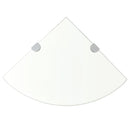 hjørnehylder m. krombeslag 2 stk. 25x25 cm glas klar