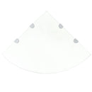 hjørnehylder m. krombeslag 2 stk. 45x45 cm glas klar