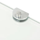 hjørnehylder m. krombeslag 2 stk. 45x45 cm glas klar