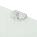 hjørnehylder m. krombeslag 2 stk. 35 x 35 cm glas hvid