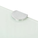 hjørnehylder m. krombeslag 2 stk. 35 x 35 cm glas hvid