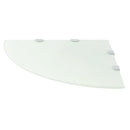 hjørnehylder m. krombeslag 2 stk. 45 x 45 cm glas hvid