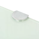 hjørnehylder m. krombeslag 2 stk. 45 x 45 cm glas hvid