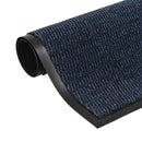 måtter støvkontrol 2 stk. rektangulær tuftet 40x60 cm blå