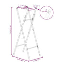 foldbare ben til barbord 45x53x108 cm galvaniseret stål