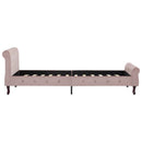 sengestel 100x200 cm fløjl pink