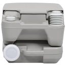 transportabelt campingtoilet 10+10 l grå
