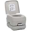transportabelt campingtoilet 10+10 l grå