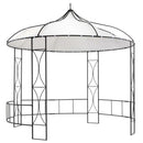 pavillon 300x290 cm rund hvid