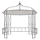 pavillon 300x290 cm rund hvid