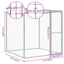 kattebur 1,5x1,5x1,5 m galvaniseret stål