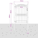 Hegnslåger EMMEN 104 x 136 cm Låses Pulverlakeret Stål Black