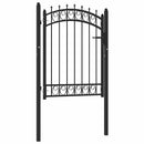 Hegnslåger EMMEN 104 x 109,5 cm Låses Pulverlakeret Stål Sort