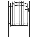 Hegnslåger EMMEN 104 x 109,5 cm Låses Pulverlakeret Stål Sort